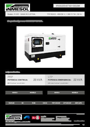 Generatoare de curent diesel INMESOL IR-022