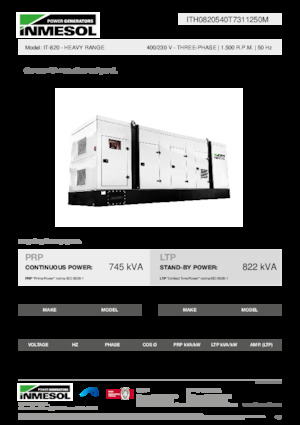 Generatoare de curent diesel INMESOL IT-820