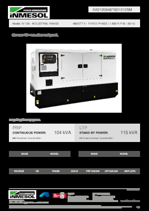 Generatoare de curent diesel INMESOL IV-120