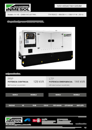 Generatoare de curent diesel INMESOL IV-145