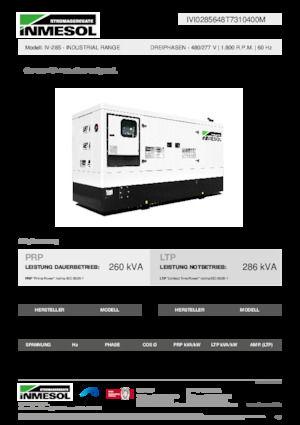 Generatoare de curent diesel INMESOL IV-285