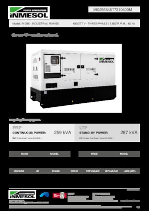 Generatoare de curent diesel INMESOL IV-295