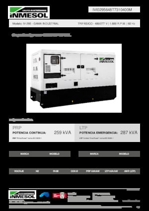 Generatoare de curent diesel INMESOL IV-295