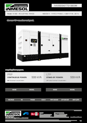 Generatoare de curent diesel INMESOL IV-550