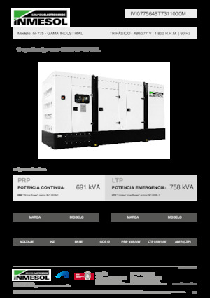 Generatoare de curent diesel INMESOL IV-775