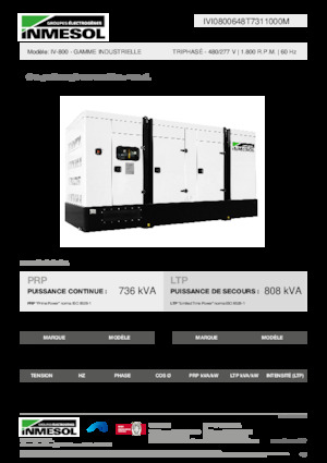 Generatoare de curent diesel INMESOL IV-800