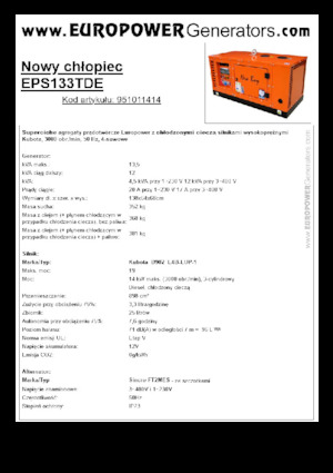 Generatoare de curent diesel Europower New Boy EPS133TDE (S)
