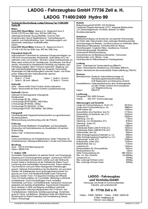 Vehicule municipale multifuncționale diesel Ladog T 1400 T3