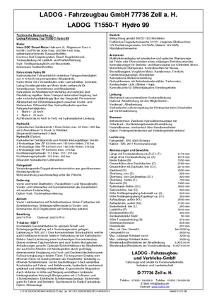 Vehicule municipale multifuncționale diesel Ladog T 1550 G TransFlex