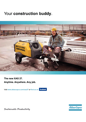 Compresoare de aer portabile - diesel, electrice, pe benzină Atlas Copco XAS 27 Hp