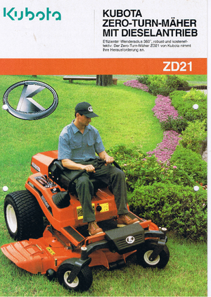Vehicule municipale multifuncționale diesel Kubota ZD 21