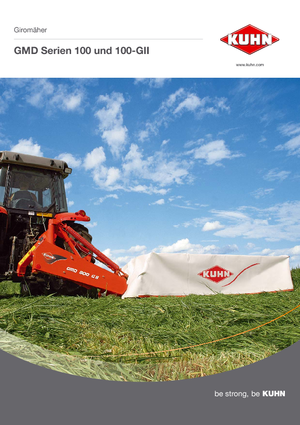 Cositori cu discuri atașate pe spate, fără tambur de condiționare Kuhn GMD 700 GII