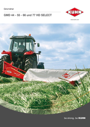 Cositori cu discuri atașate pe spate, fără tambur de condiționare Kuhn GMD 55 Select