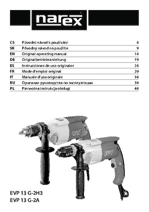 Burghie și șurubelnițe Narex EVP 13 G-2A
