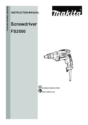 Burghie și șurubelnițe Makita FS2500