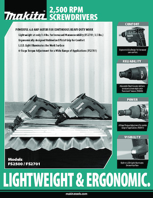 Burghie și șurubelnițe Makita FS2701
