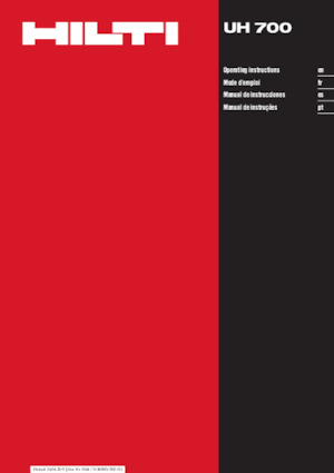 Burghie și șurubelnițe Hilti UH 700