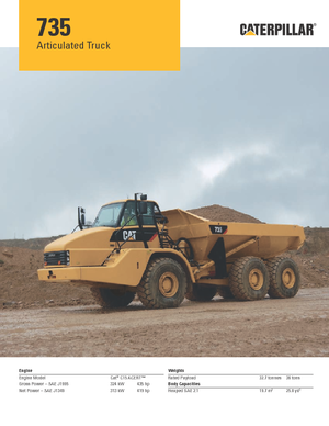 Autobasculante articulate Caterpillar 735B