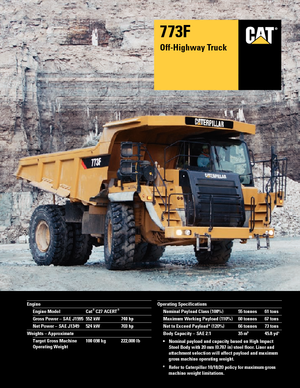 Basculante rigide Caterpillar 773F