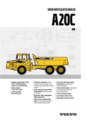 Autobasculante articulate Volvo A20C 6x6