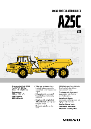 Autobasculante articulate Volvo A25C 6x6