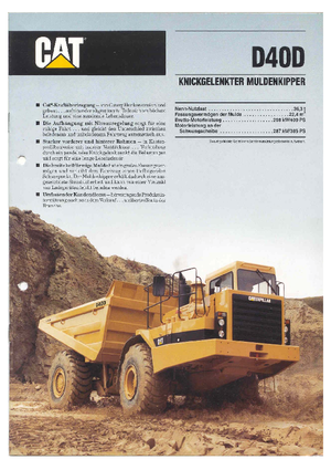 Autobasculante articulate Caterpillar D 40 D