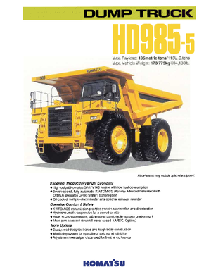 Basculante rigide Komatsu HD985-5