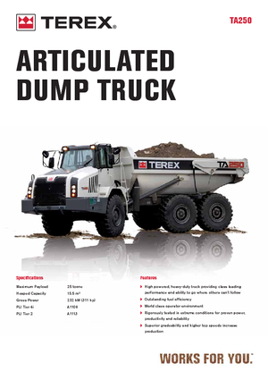 Autobasculante articulate Terex TA 250