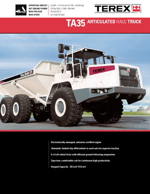 Autobasculante articulate Terex TA 35-7