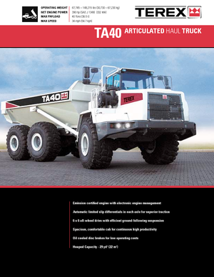 Autobasculante articulate Terex TA 40