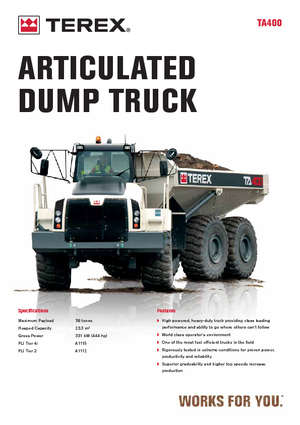 Autobasculante articulate Terex TA 400