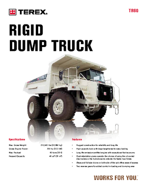 Basculante rigide Terex TR 60