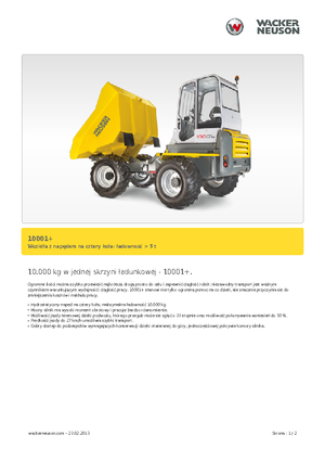 Dumpere pe Roți Neuson 10001