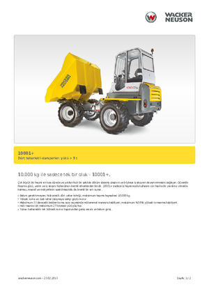 Dumpere pe Roți Neuson 10001