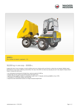 Dumpere pe Roți Neuson 10001