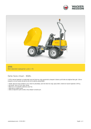 Dumpere pe Roți Neuson 1501