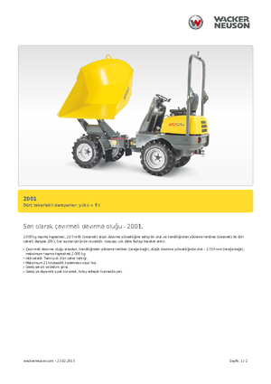 Dumpere pe Roți Neuson 2001