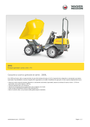 Dumpere pe Roți Neuson 2001