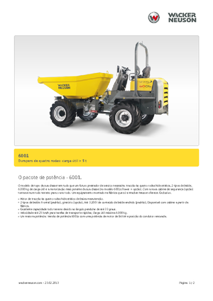 Dumpere pe Roți Neuson 6001