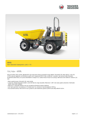 Dumpere pe Roți Neuson 6001