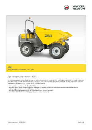 Dumpere pe Roți Neuson 9001