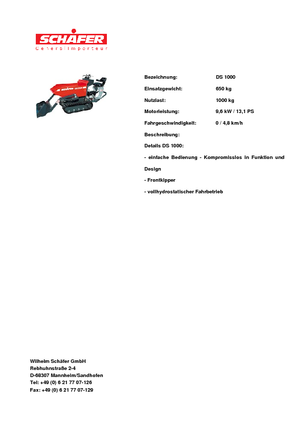 Dumpere pe Şenile SCHÄFER DS 1000
