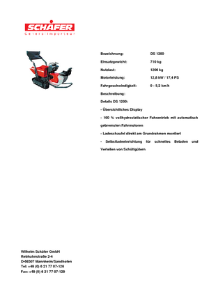 Dumpere pe Şenile SCHÄFER DS 1200