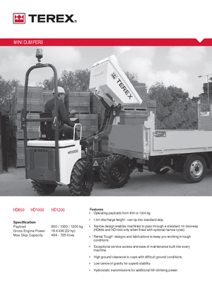 Dumpere pe Roți Terex HD 1200