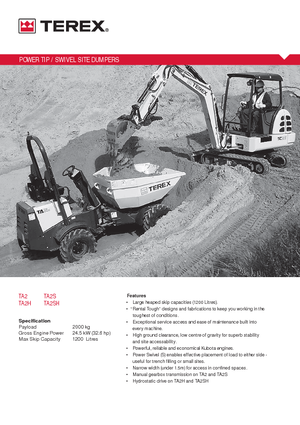 Dumpere pe Roți Terex TA2SH