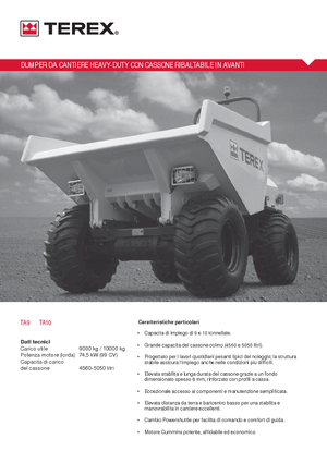 Dumpere pe Roți Terex TA 9