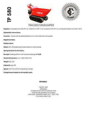 Dumpere pe Şenile Camisa TP 580