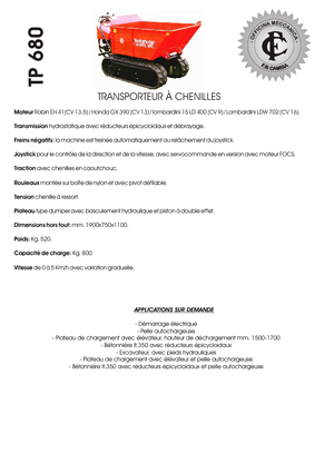 Dumpere pe Şenile Camisa TP 680