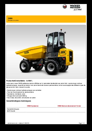 Dumpere pe Roți Wacker Neuson DW90