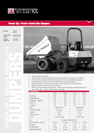 Dumpere pe Roți Terex PT 2000